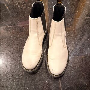 Dr. Martens White Chelsea Boots